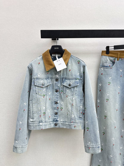 CD NEW embroidery denim jacket