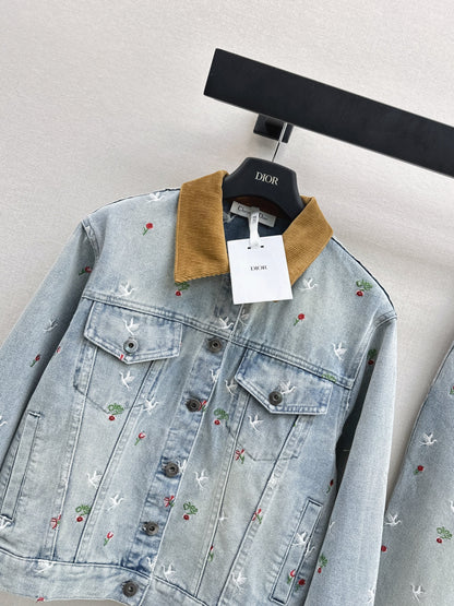 CD NEW embroidery denim jacket