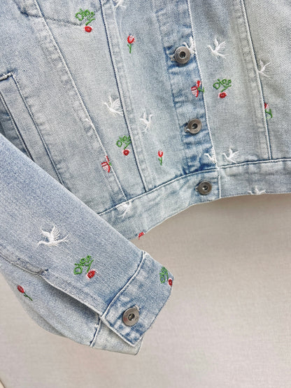 CD NEW embroidery denim jacket