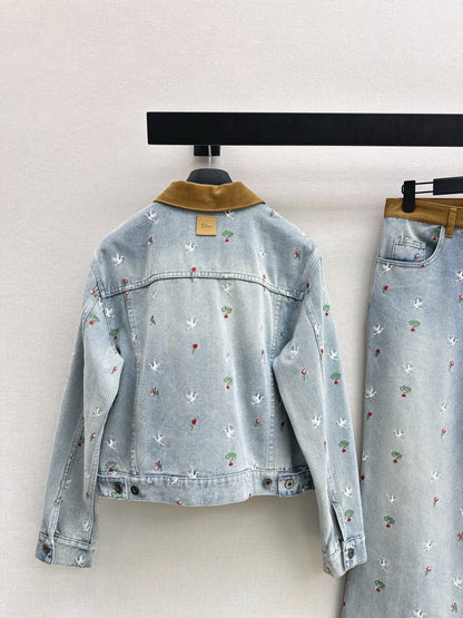 CD NEW embroidery denim jacket