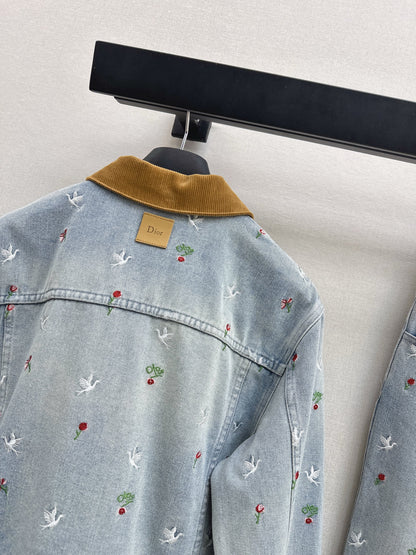 CD NEW embroidery denim jacket