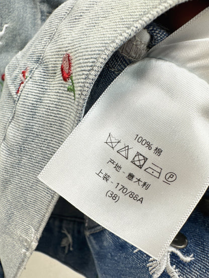 CD NEW embroidery straight jeans