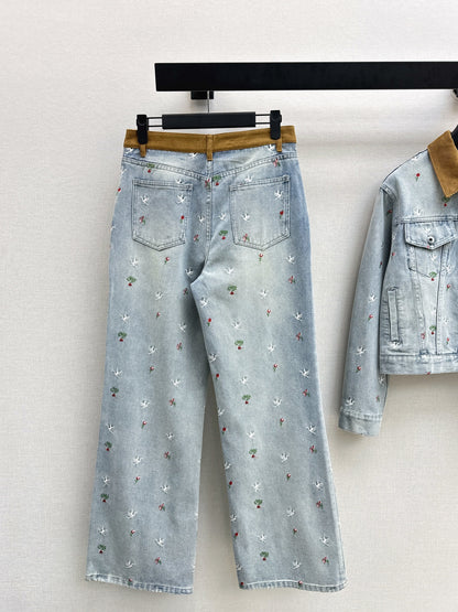 CD NEW embroidery straight jeans