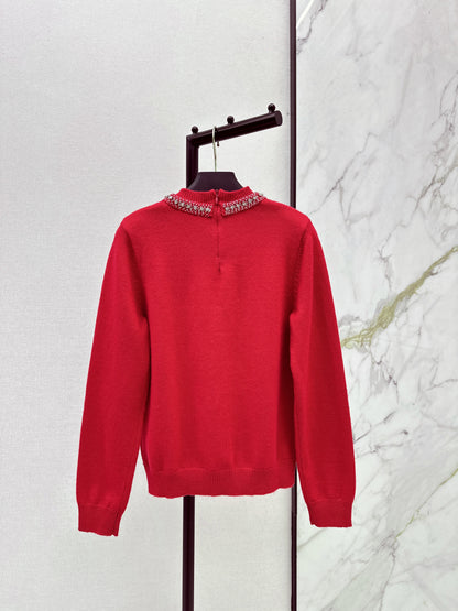 Valen NEW bow rhinestone sweater