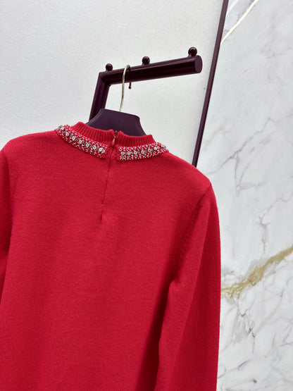 Valen NEW bow rhinestone sweater