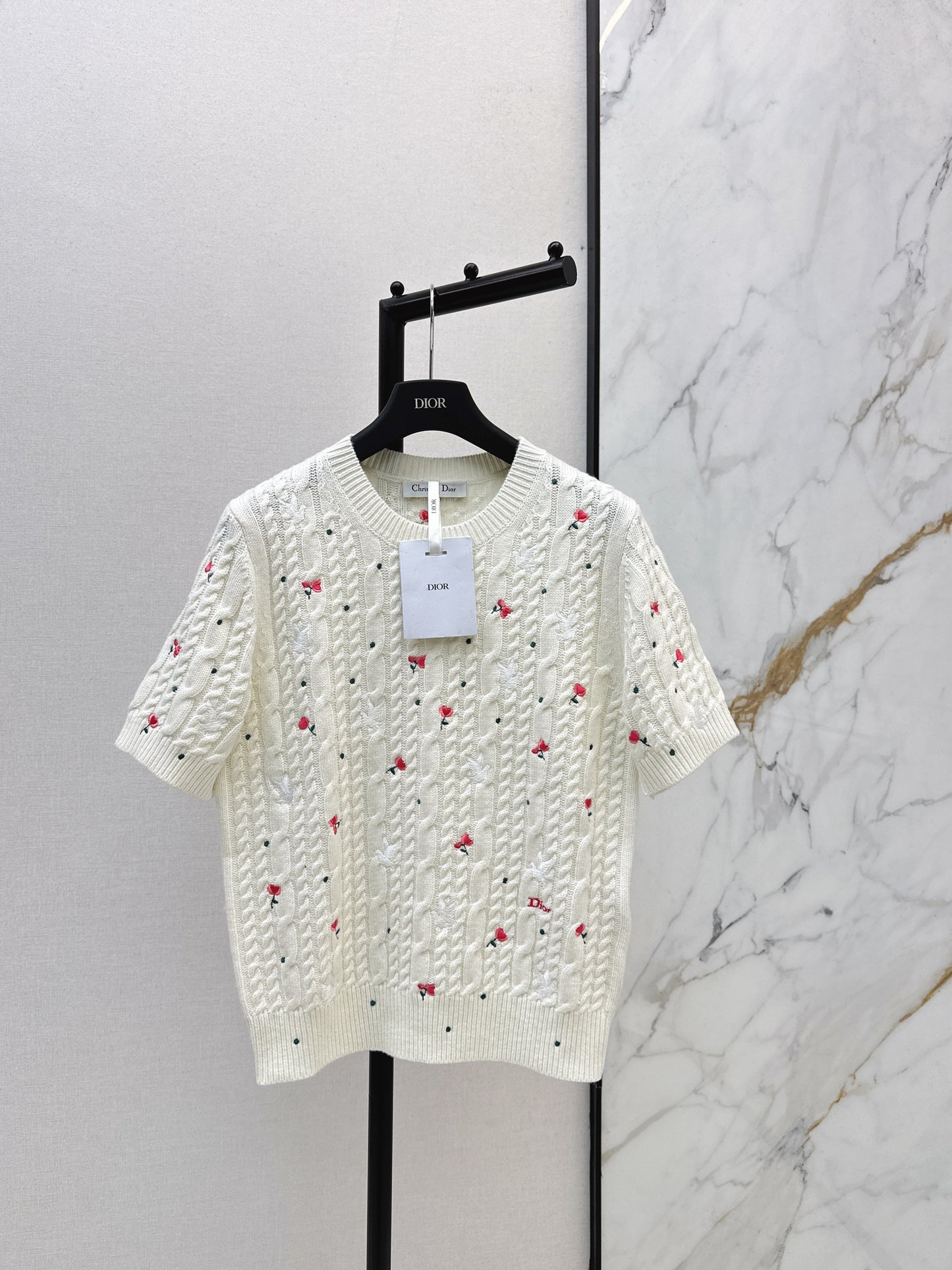 CD NEW embroidery short sleeve sweater