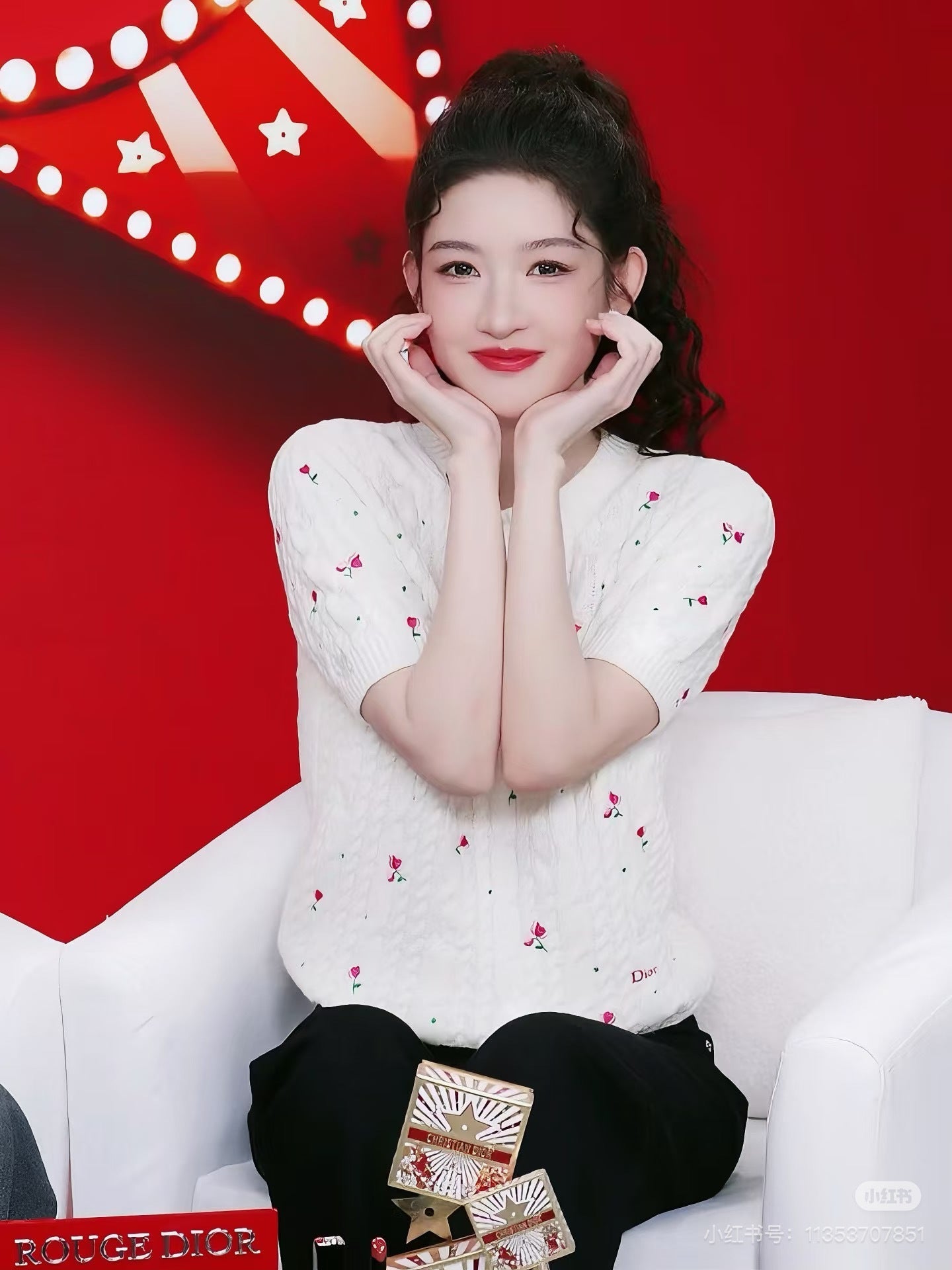 CD NEW embroidery short sleeve sweater