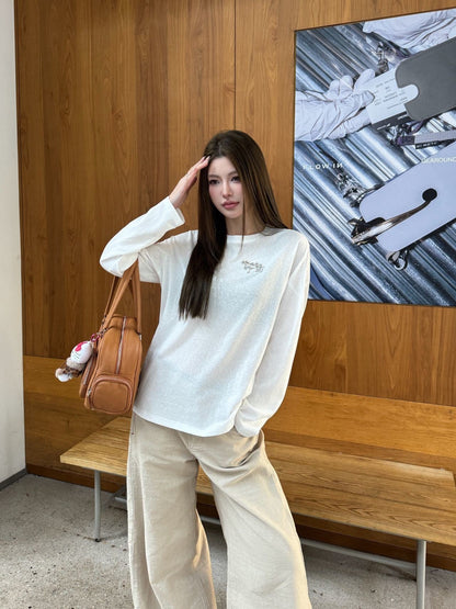 Miu NEW rhinestone tee