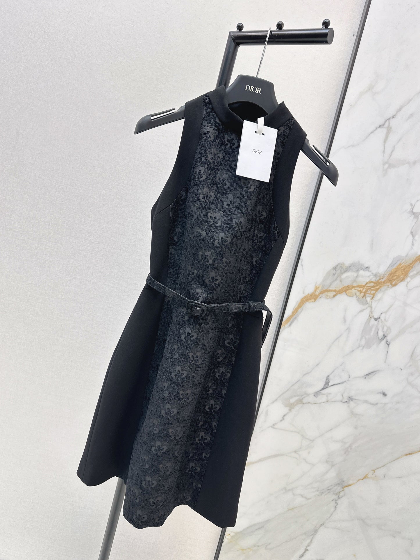 CD NEW jacquard belted dress