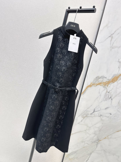 CD NEW jacquard belted dress
