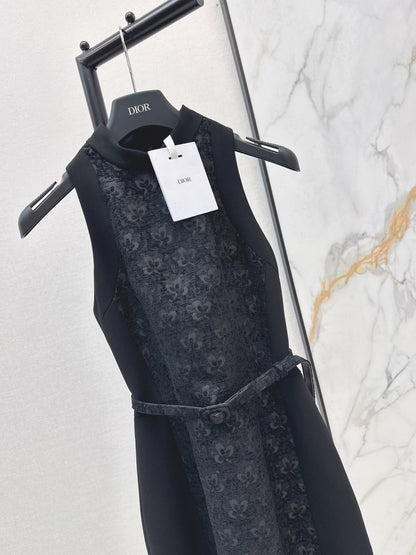 CD NEW jacquard belted dress