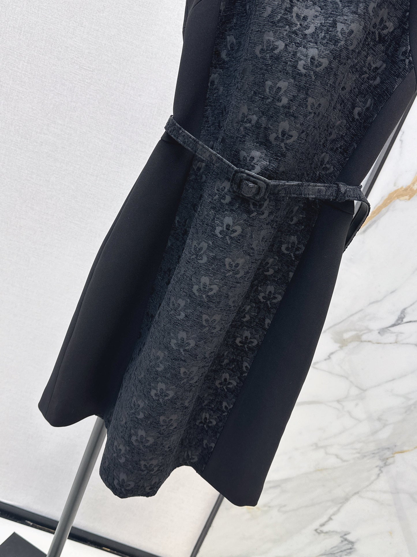 CD NEW jacquard belted dress