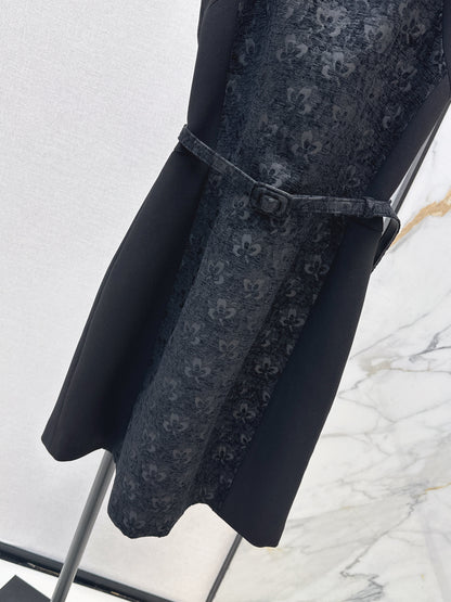 CD NEW jacquard belted dress