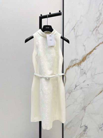 CD NEW jacquard belted dress