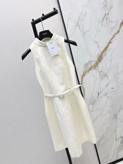 CD NEW jacquard belted dress