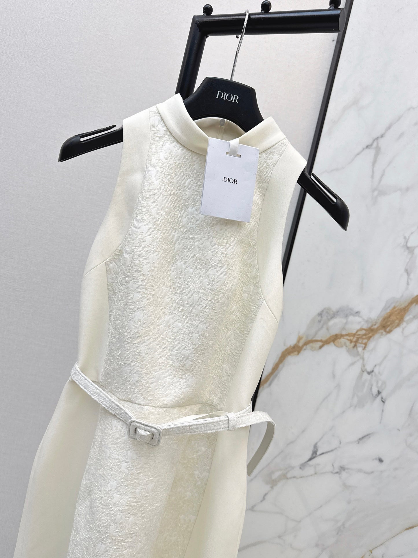 CD NEW jacquard belted dress