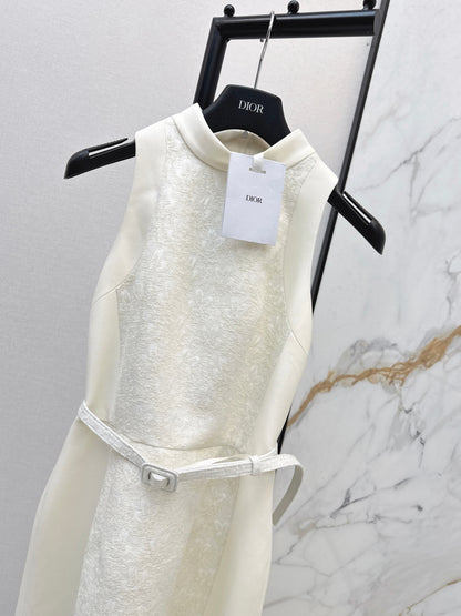 CD NEW jacquard belted dress