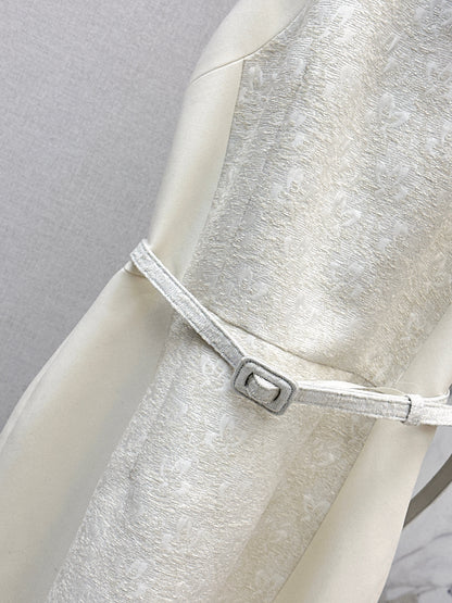 CD NEW jacquard belted dress