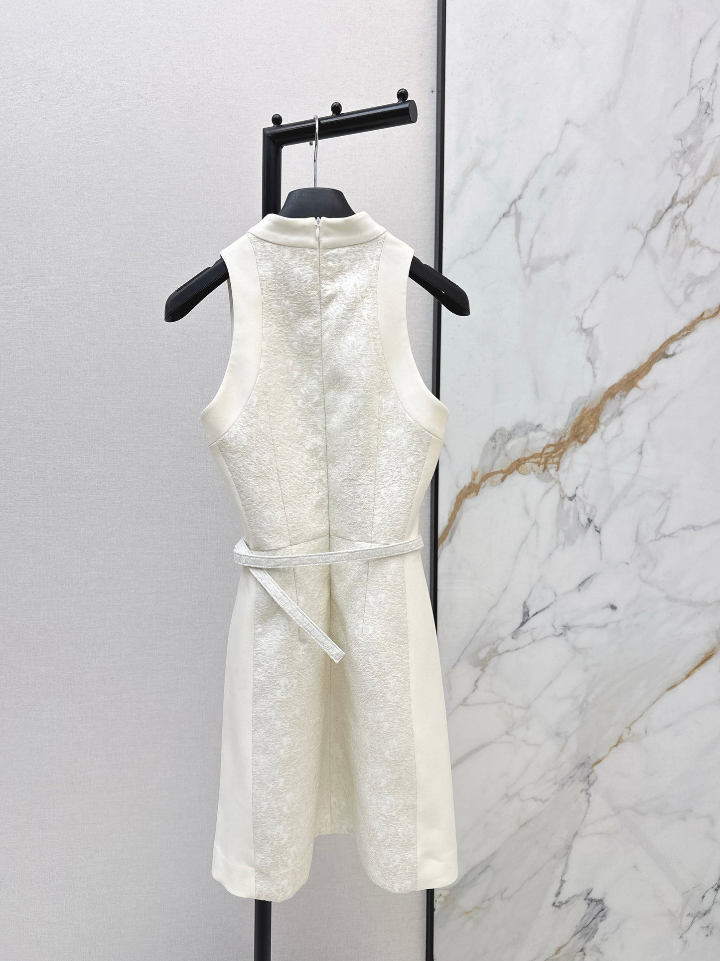 CD NEW jacquard belted dress