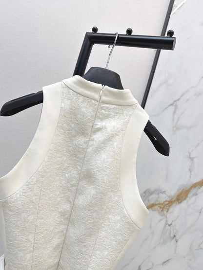 CD NEW jacquard belted dress