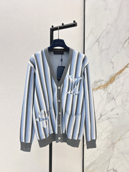 Miu NEW stripe knitted cardigan