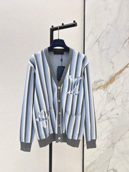 Miu NEW stripe knitted cardigan