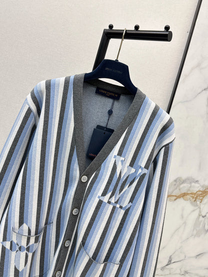Miu NEW stripe knitted cardigan