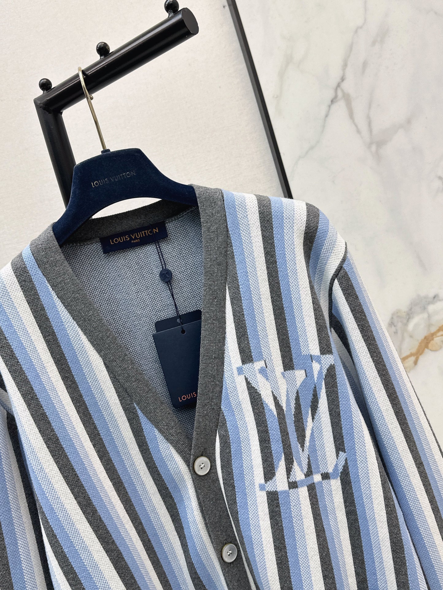 Miu NEW stripe knitted cardigan