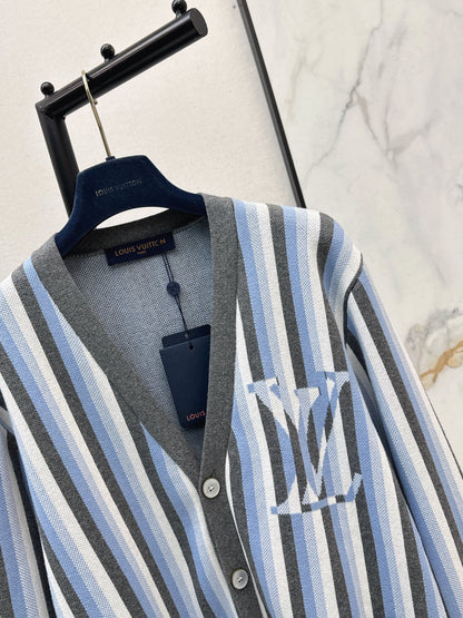 Miu NEW stripe knitted cardigan