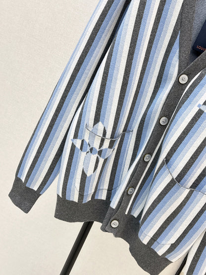 Miu NEW stripe knitted cardigan