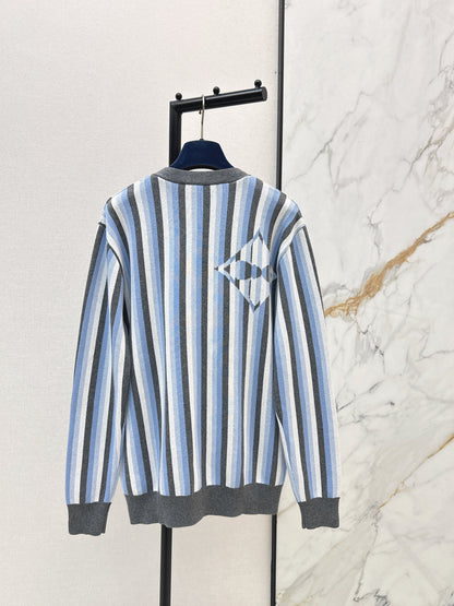 Miu NEW stripe knitted cardigan