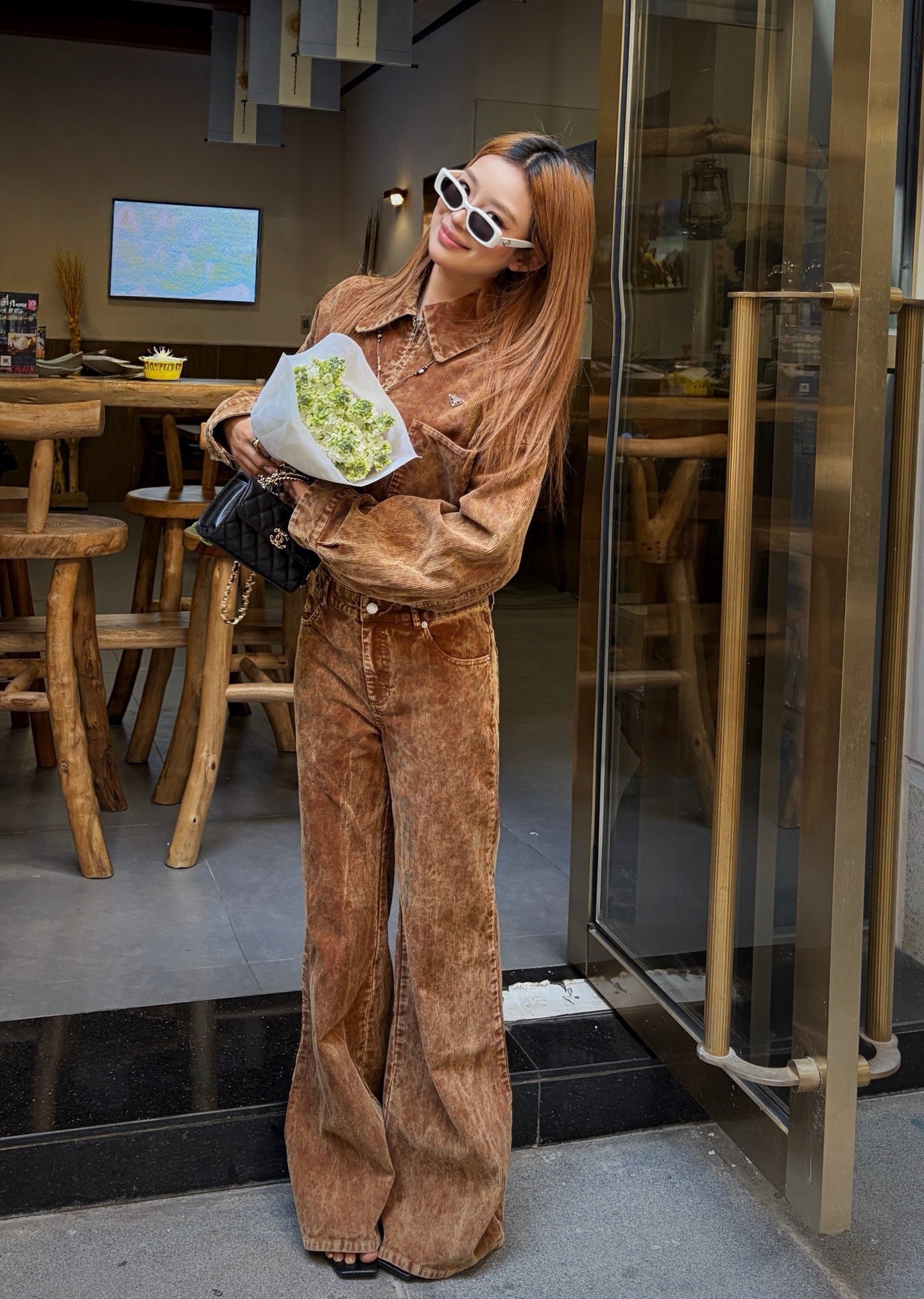 Pra NEW corduroy flared pants