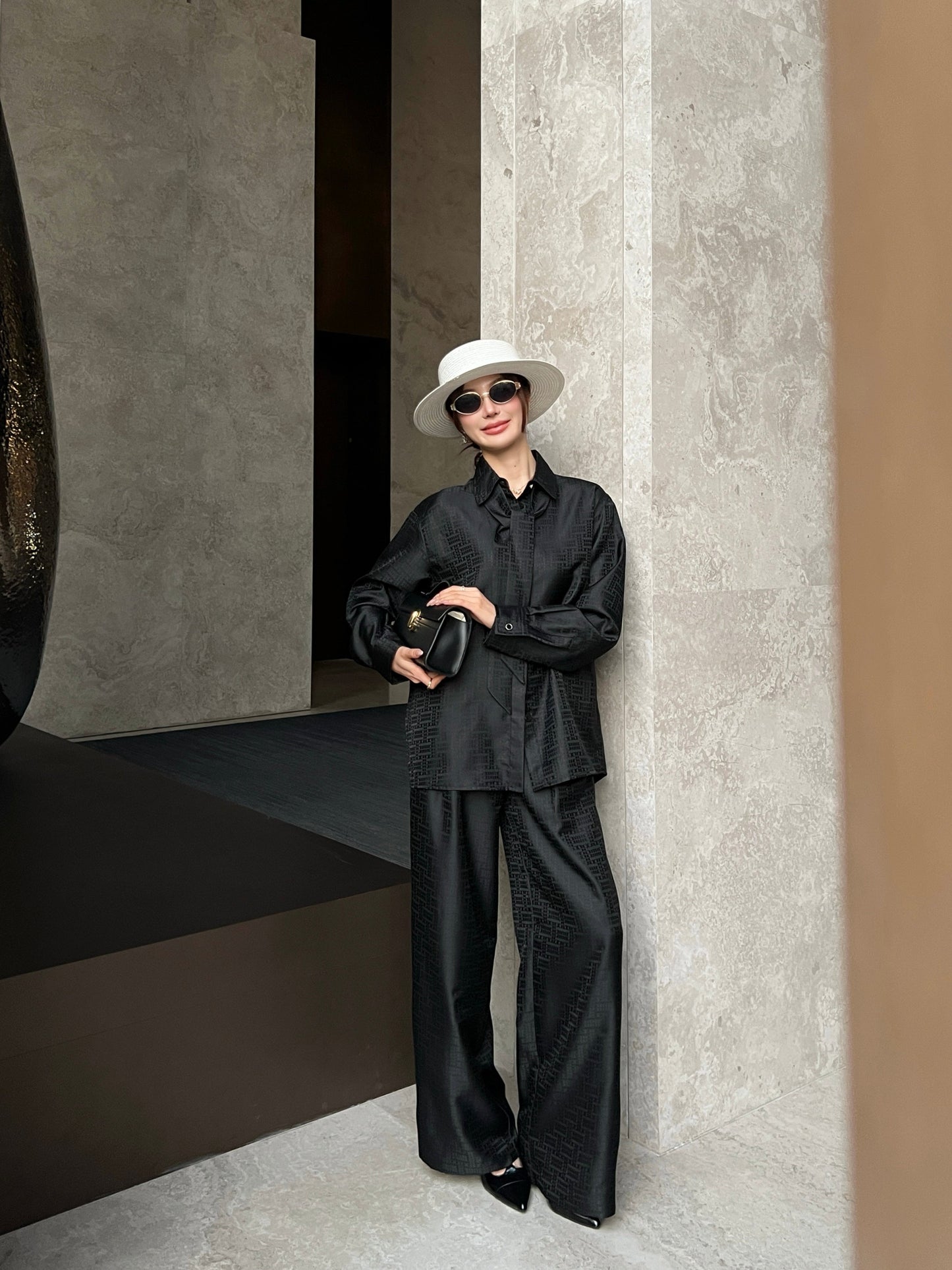 Herm NEW jacquard suit pants