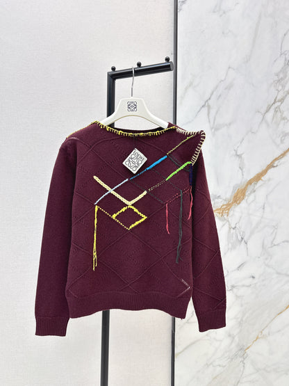 Loe NEW contrast stitching sweaster