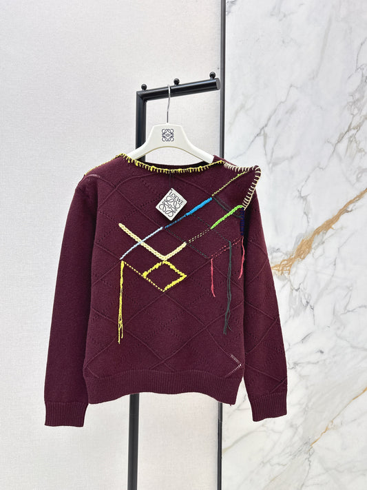 Loe NEW contrast stitching sweaster