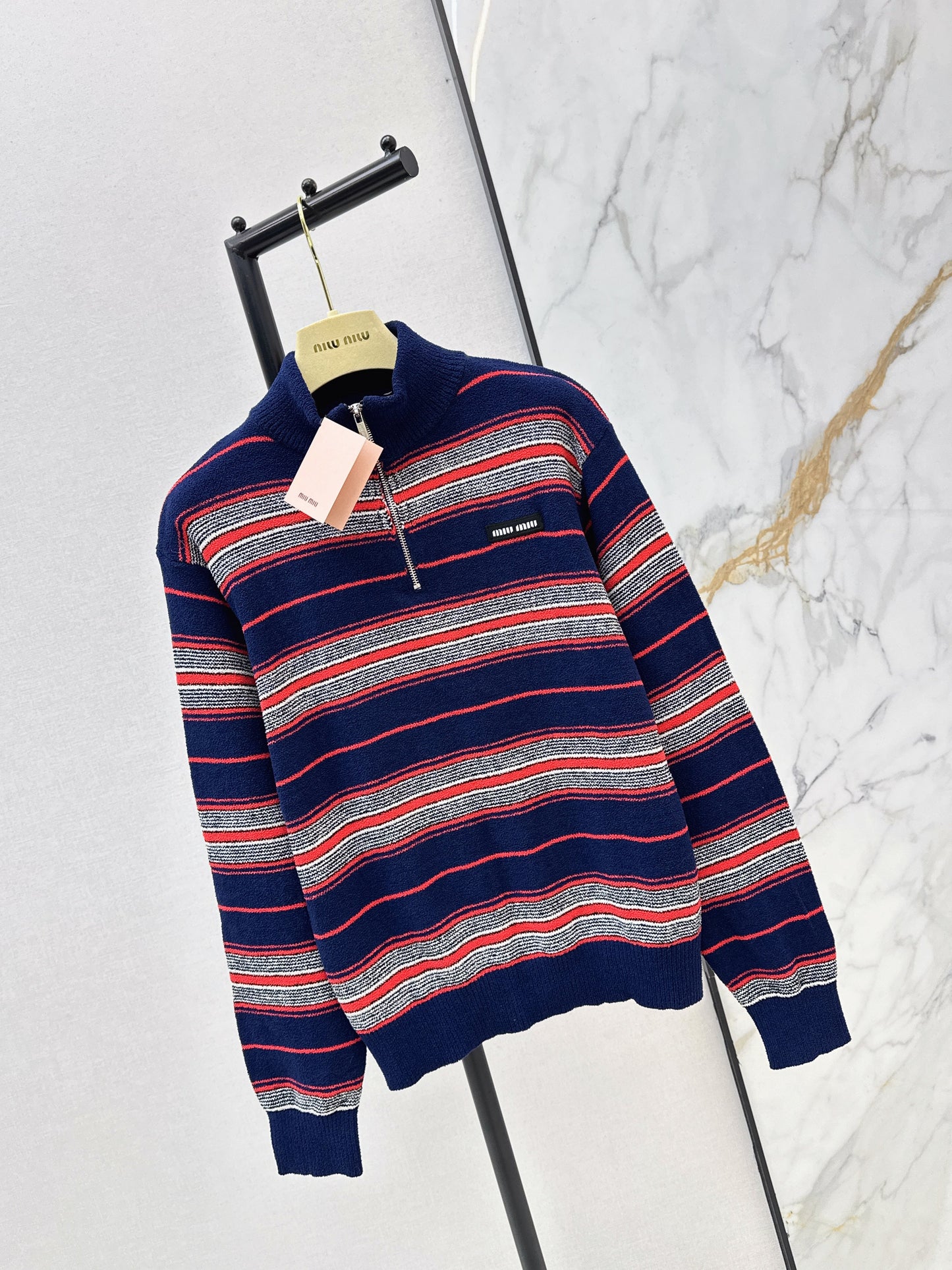 Miu NEW stripe knitted sweater