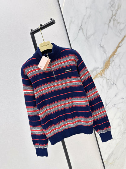 Miu NEW stripe knitted sweater