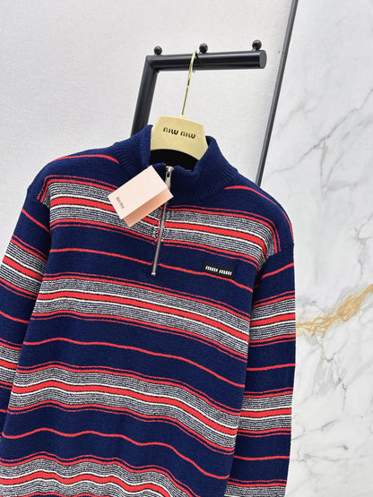 Miu NEW stripe knitted sweater