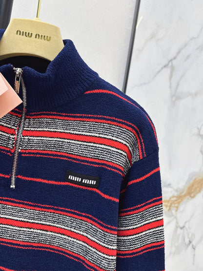 Miu NEW stripe knitted sweater