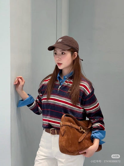 Miu NEW stripe knitted sweater