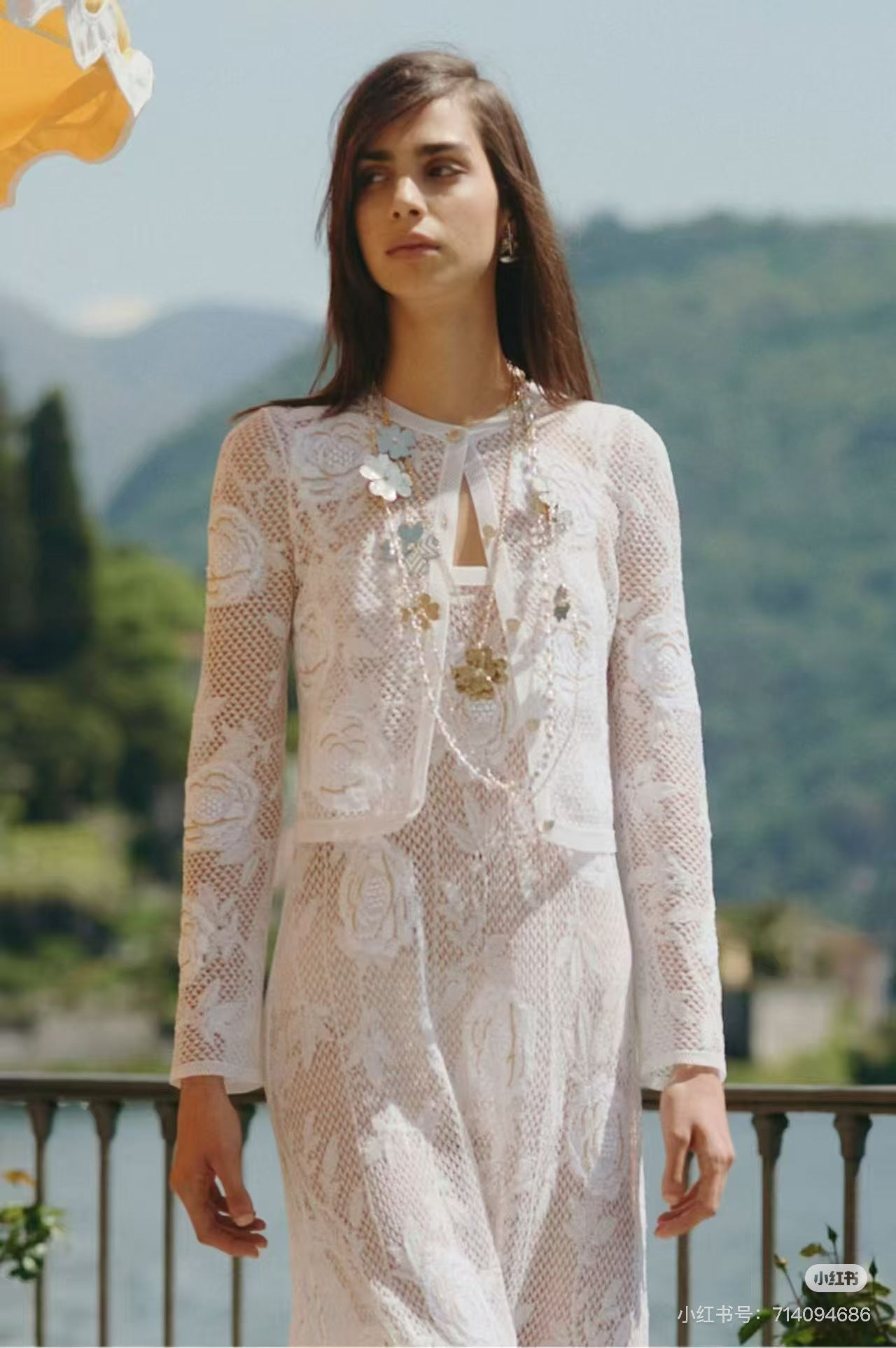 Chan NEW lace 3d flower cardigan