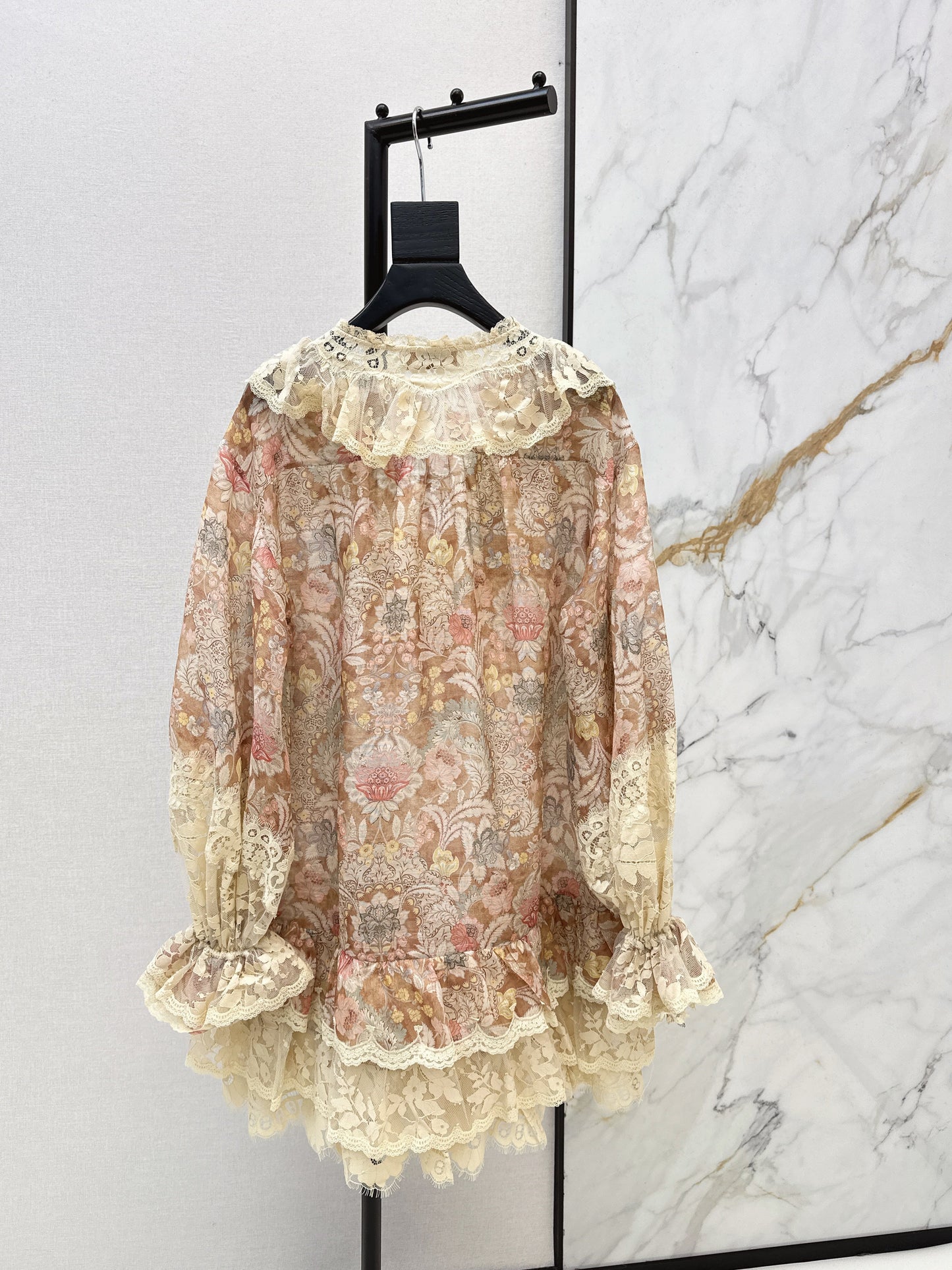Zimm NEW lace contract flower dress