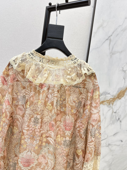 Zimm NEW lace contract flower dress