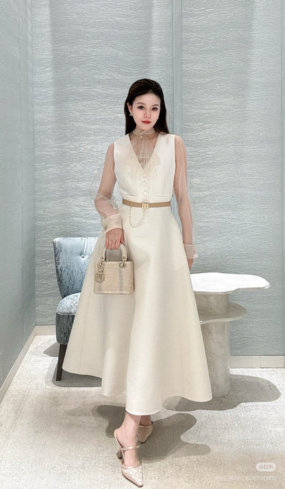 CD NEW sleeveless back-bow cocktail dress