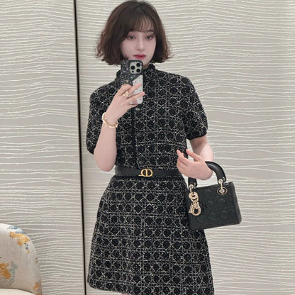 CD NEW woven tweed dress
