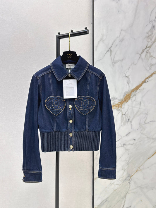 Chan NEW  heart denim jacket
