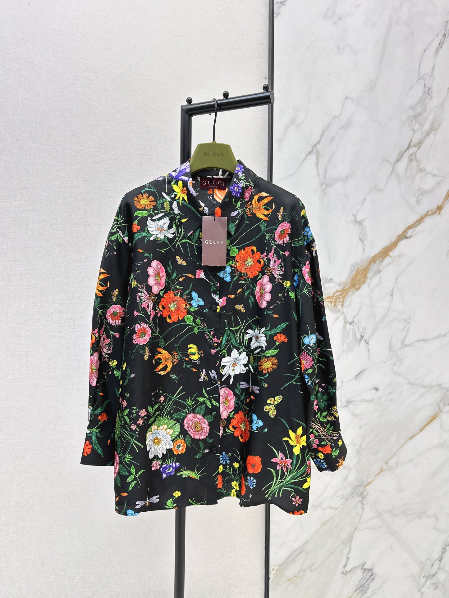 Guc NEW print floral silk shirt