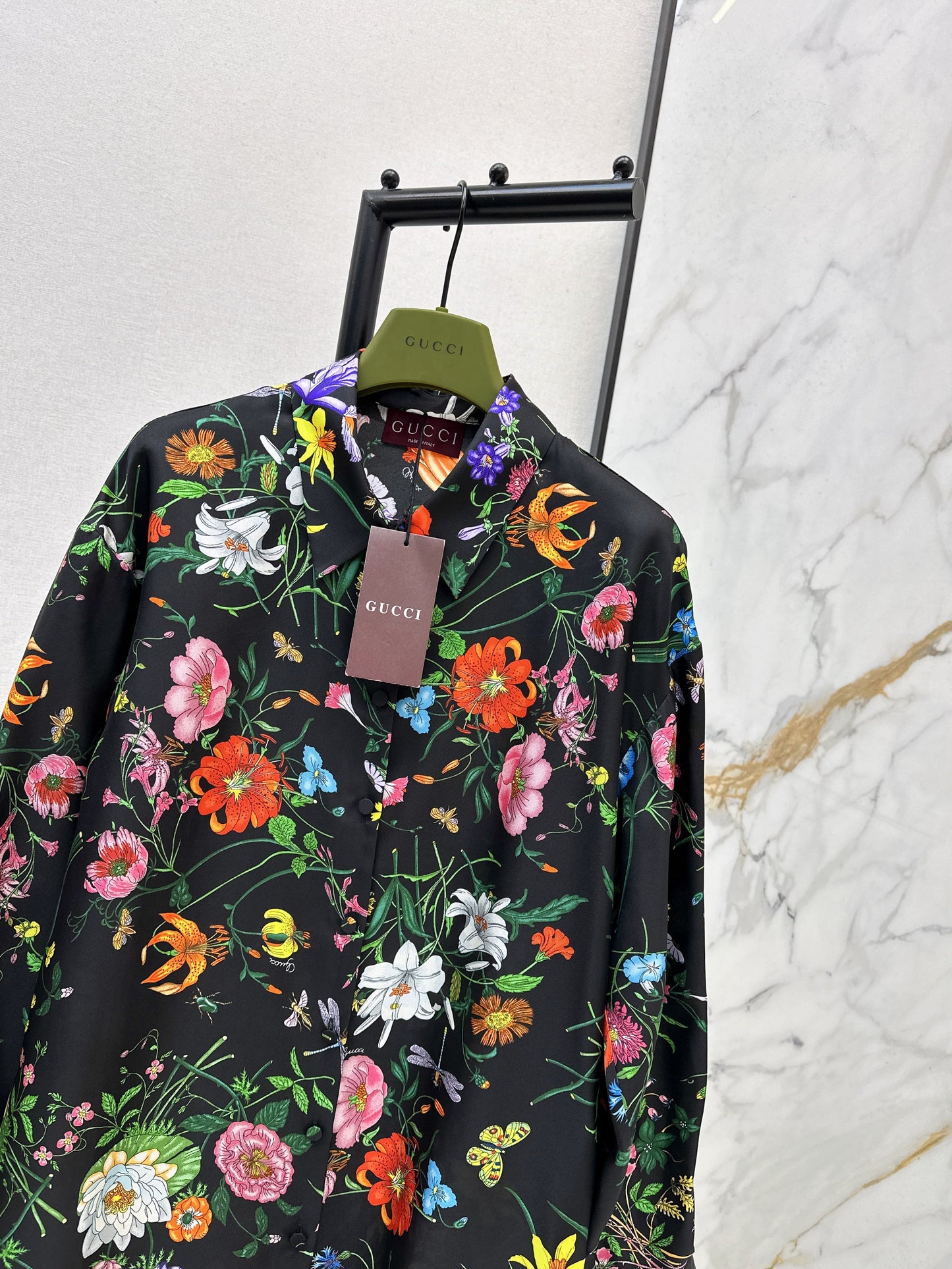 Guc NEW print floral silk shirt