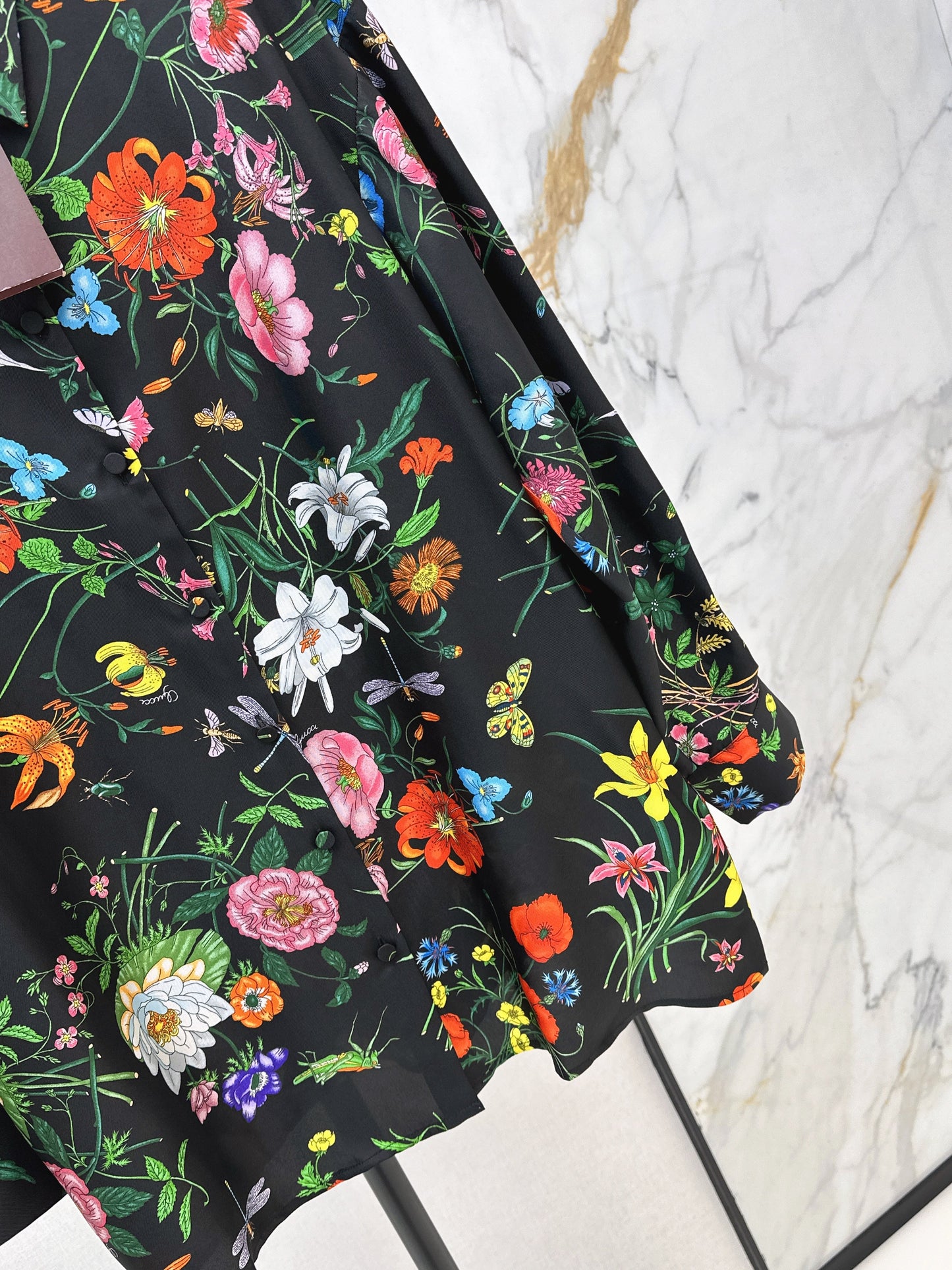 Guc NEW print floral silk shirt