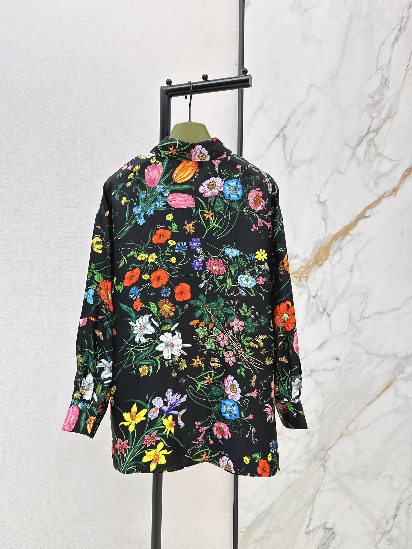 Guc NEW print floral silk shirt